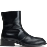 Black boot, front view