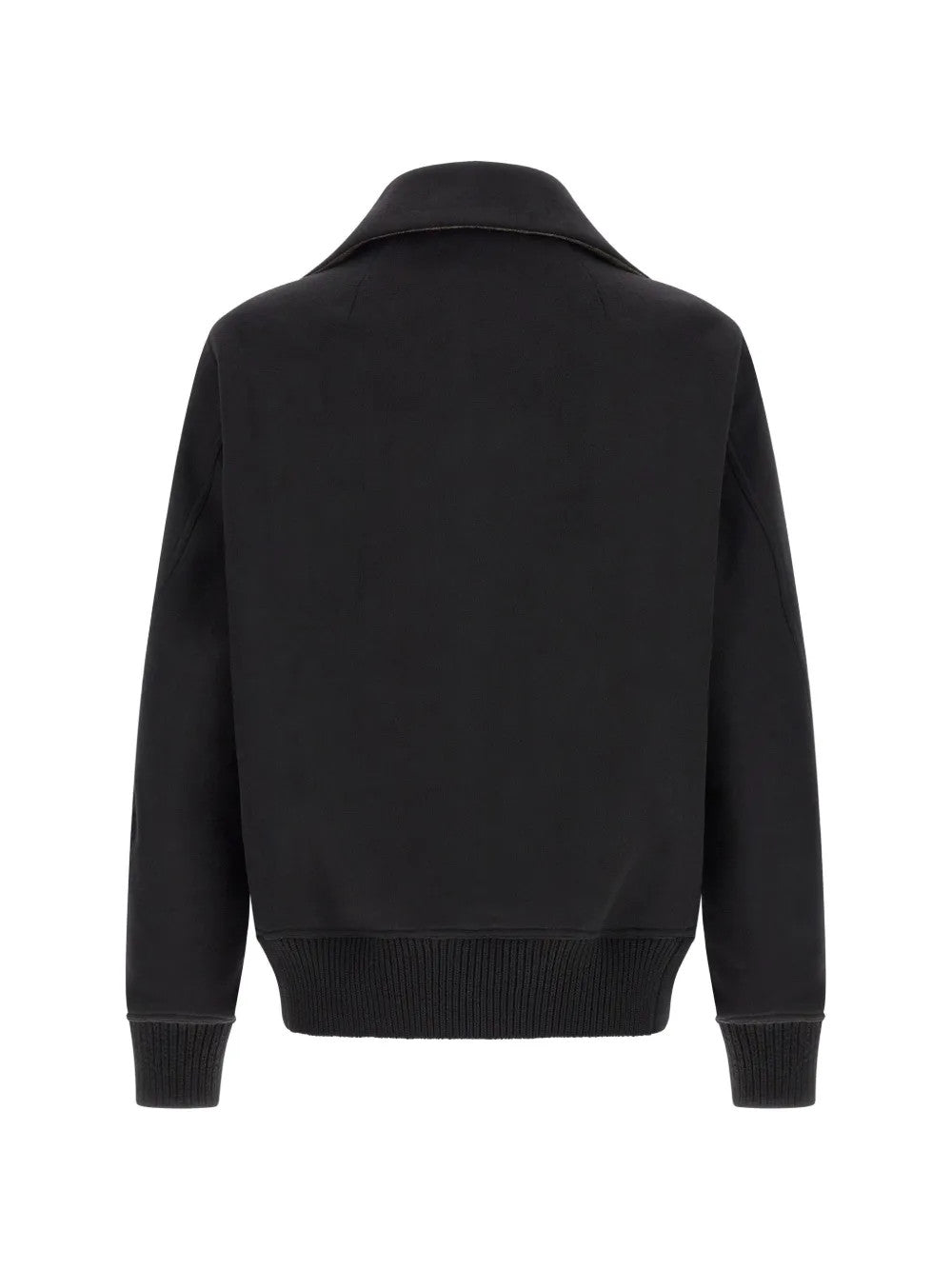 Black jacket, back view
