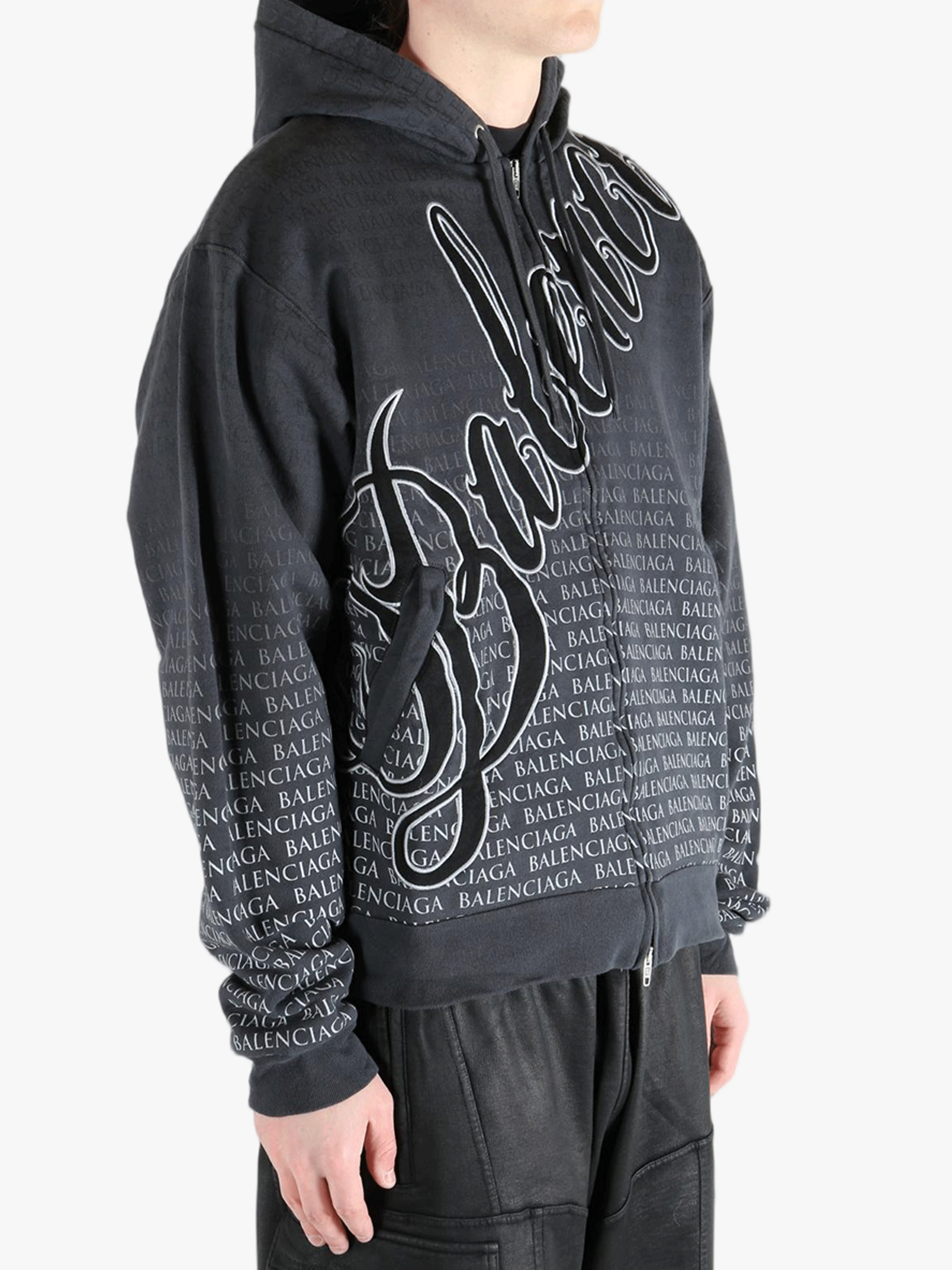 Black sweats-hoodies worn by a person, showing the cotton fit