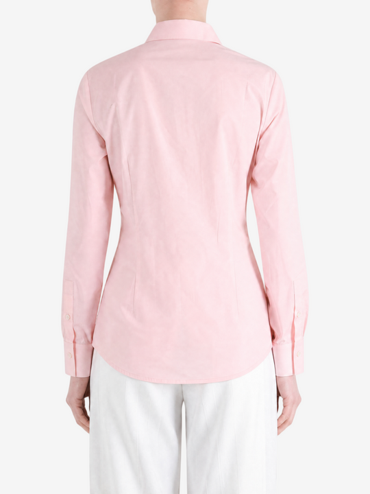 Pink shirt, full body view