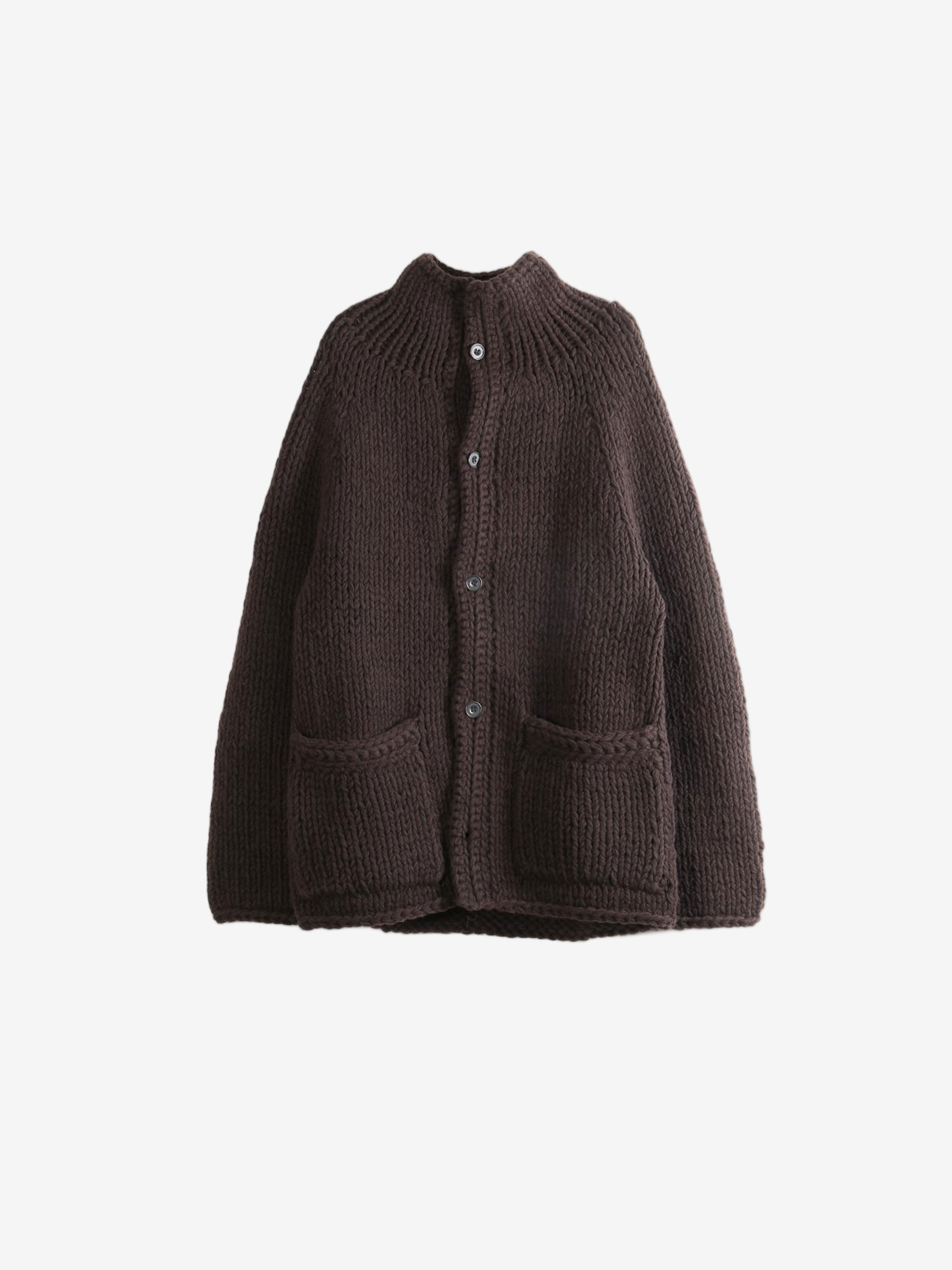 Brown knitwear, front view