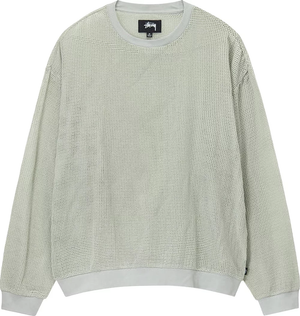 STUSSY - Men Cotton Mesh Long-Sleeve Crew Top