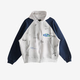 White hoodie, front view