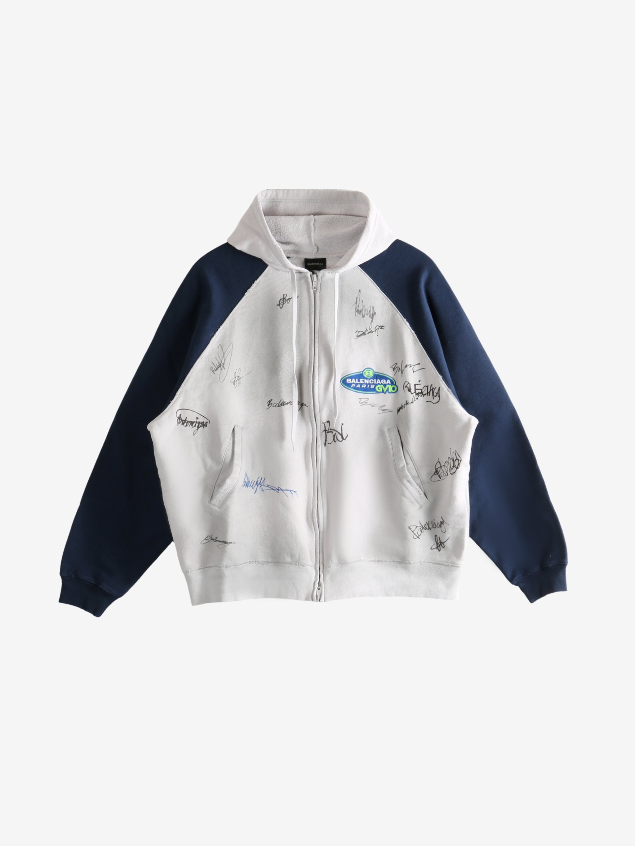 White hoodie, front view