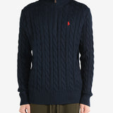 POLO RALPH LAUREN - Men Long-Sleeve Cotton Cable Knit 1/2 Zip Sweater
