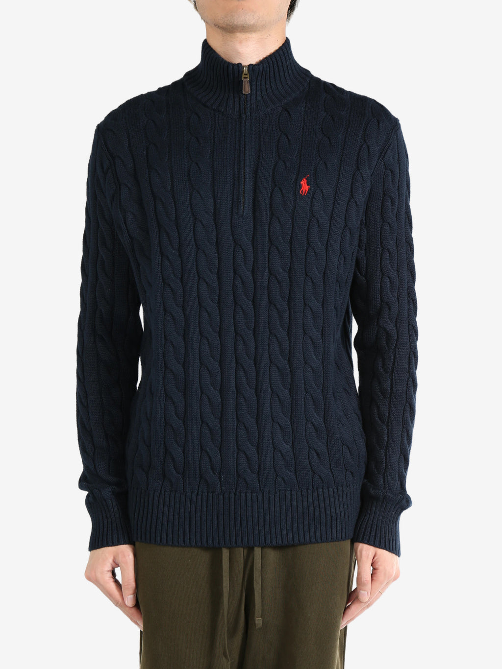 POLO RALPH LAUREN - Men Cotton LS Zip Sweater