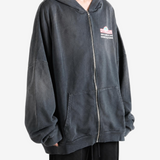 Black hoodie, full body view