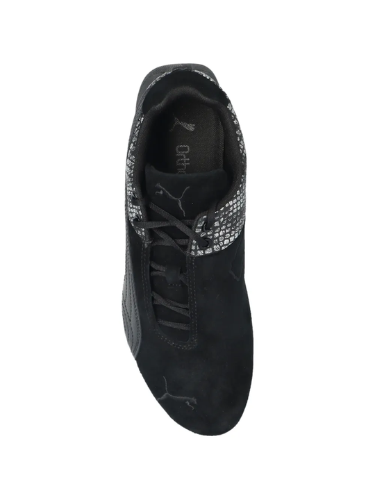 black sneakers,top view