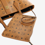 Close up of brown bag, showing texture of the fabric