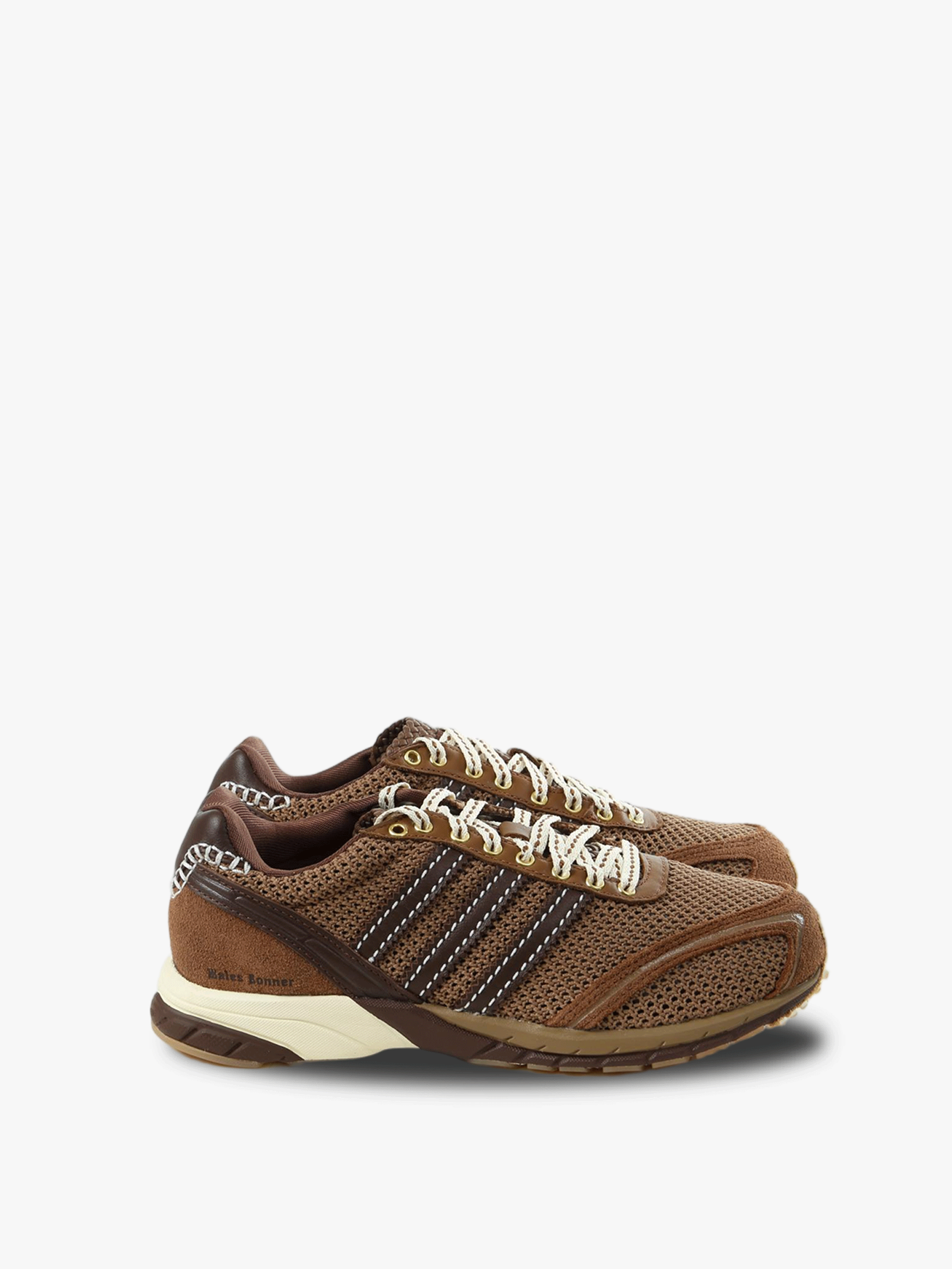 Brown sneakers, front view
