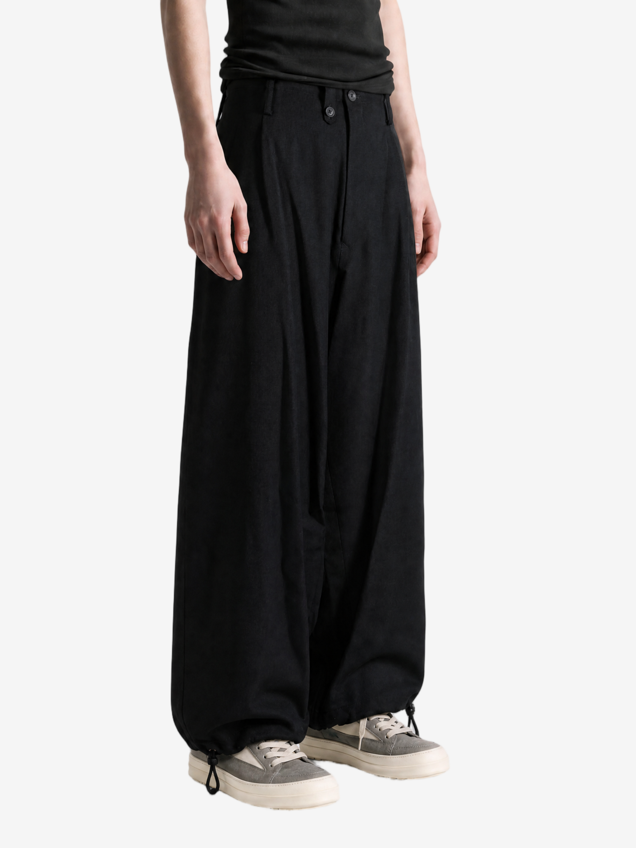 Black pants, full body view
