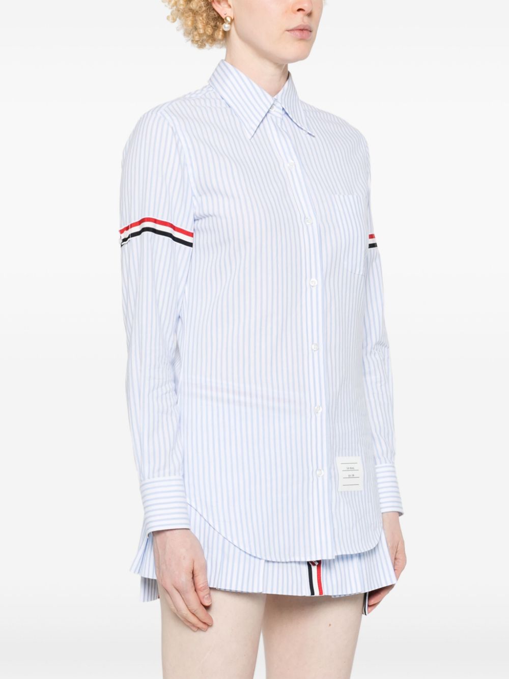 THOM BROWNE - Women Classic Button Down Point Collar Shirt