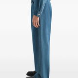 Blue pants, front view
