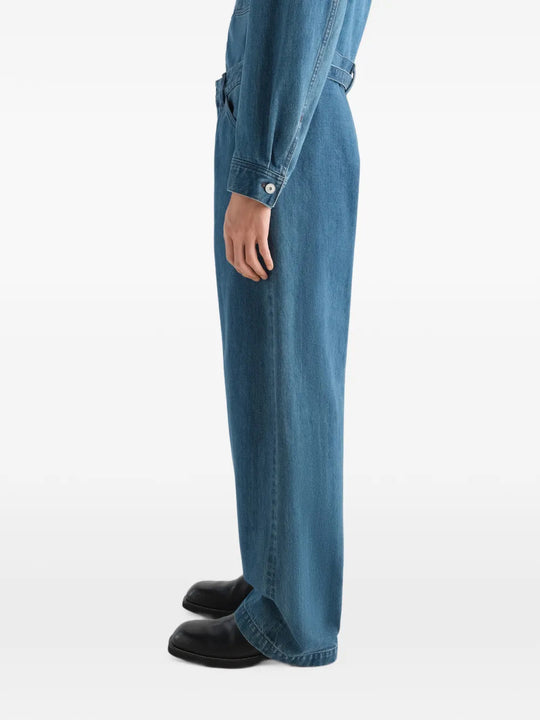 Blue pants, front view