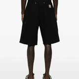 black short worn by a person, showing the short fit