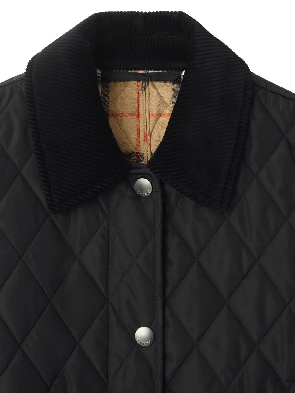 Close up of Black jacket, showing texture of the 100% polyamide fabric