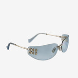 Blue sunglasses,side view