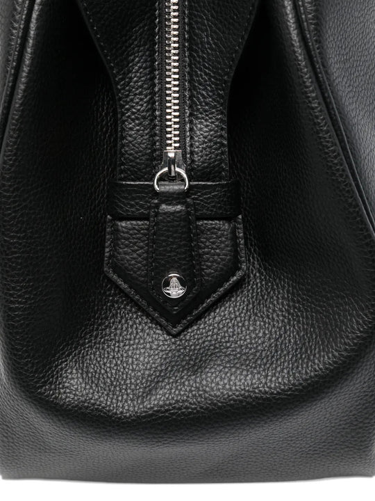 Close up of Black bag, showing detail