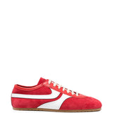 Red shoes, side view