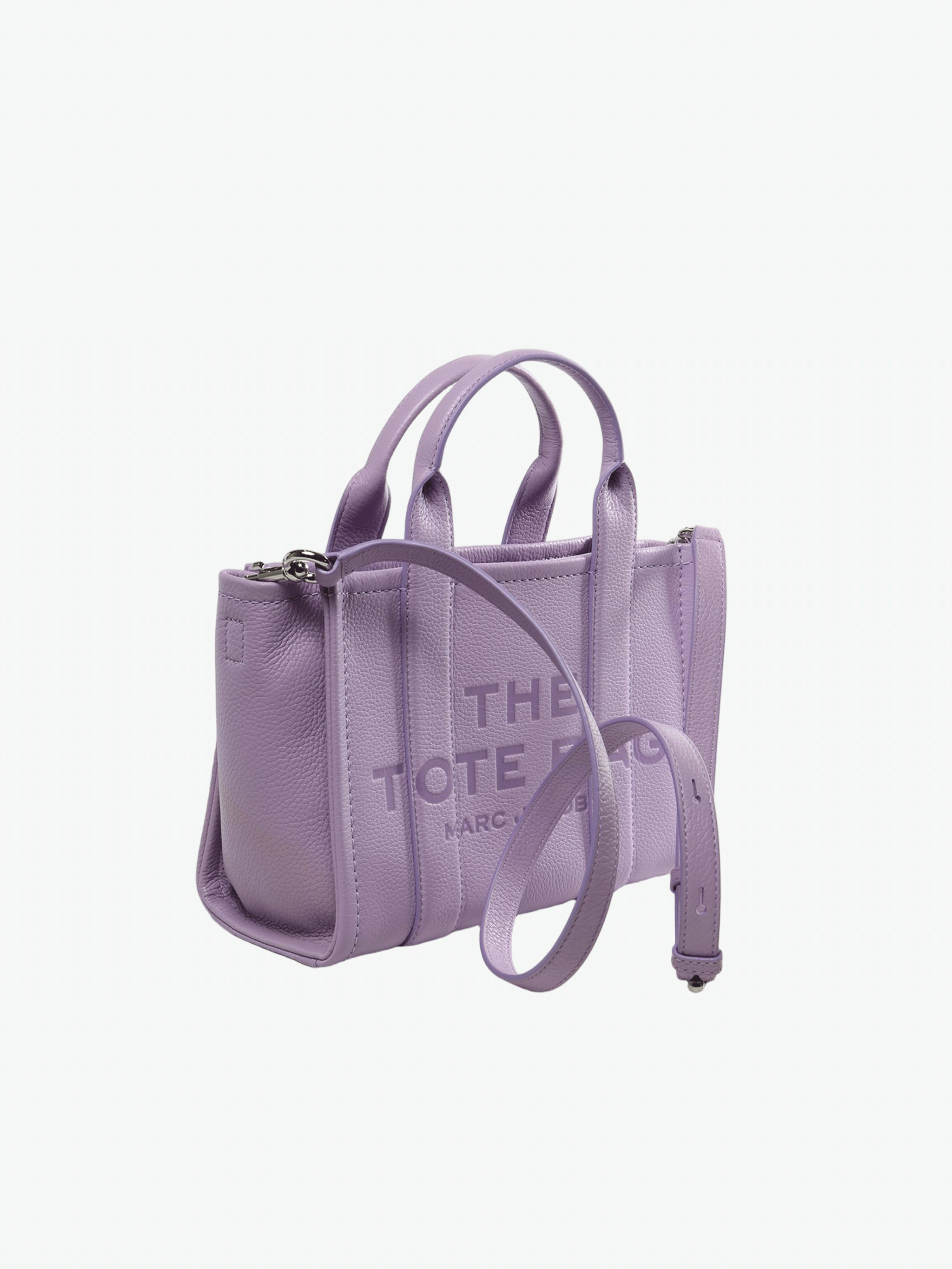 Purple bag, side view