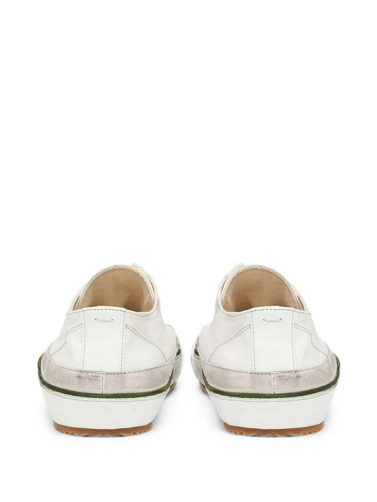 White shoes, back view