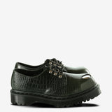 Black derbys, front view