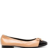 Tan shoes, front view