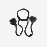 Black scarves, back view