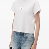 ALEXANDER WANG - Women Shrunken Short Sleeve Logo P Rint Tee