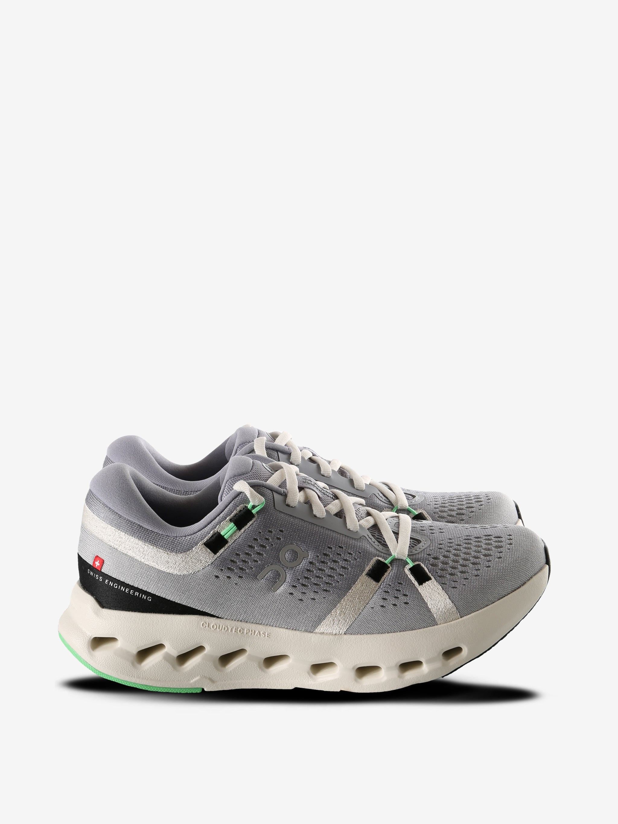 Grey sneakers, front view