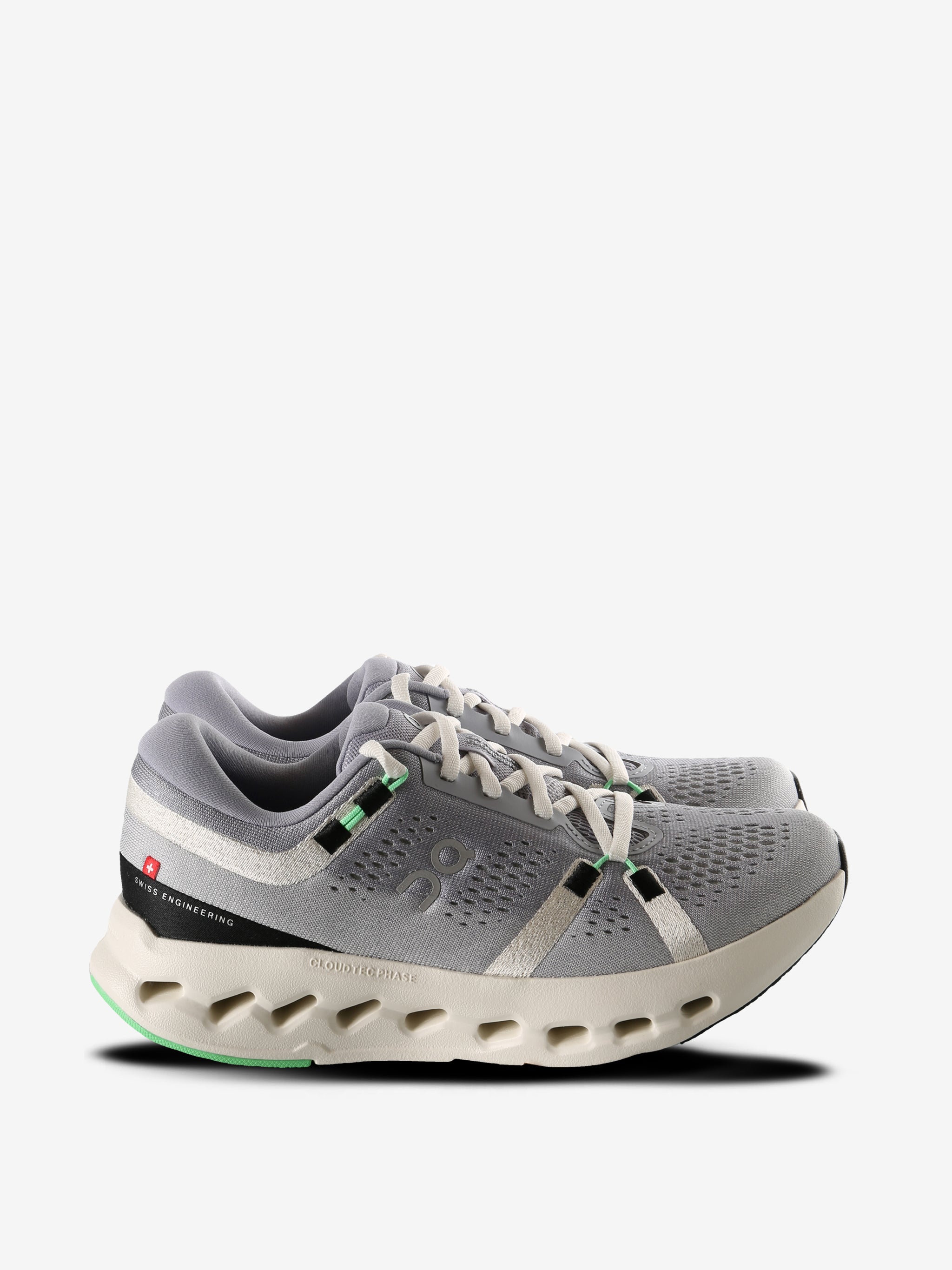 Grey sneakers, front view