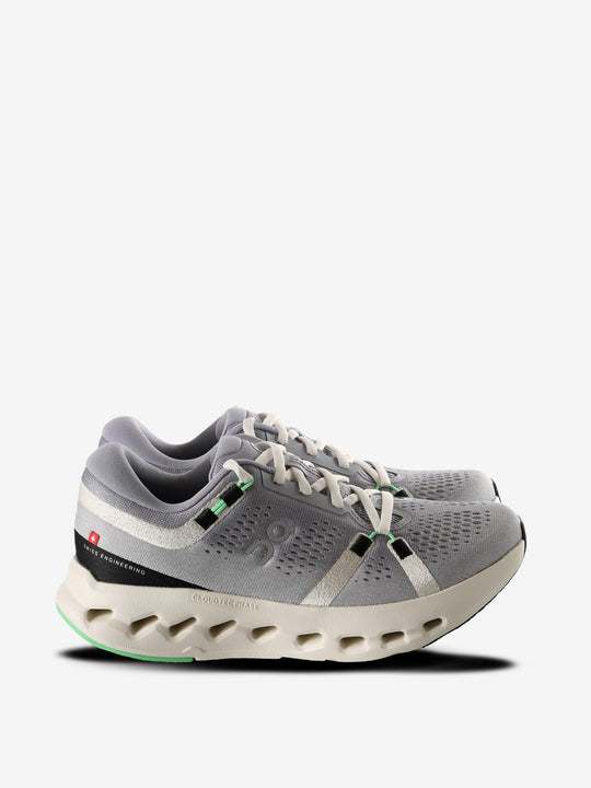 Grey sneakers, front view