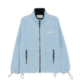 Blue jacket, front view