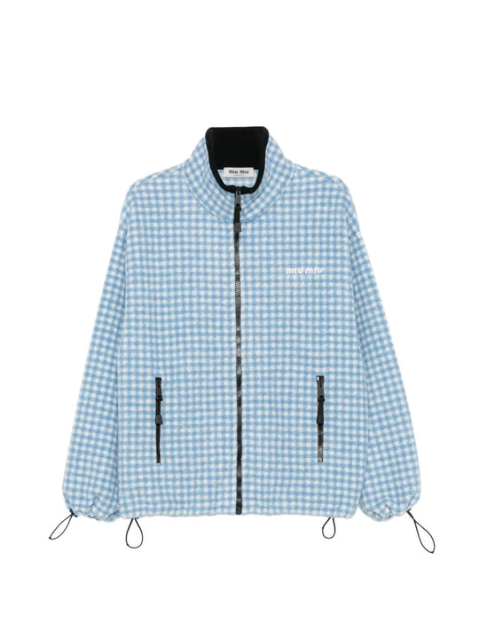 Blue jacket, front view
