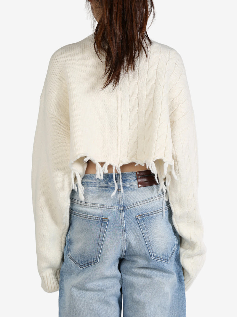 VETEMENTS - Women Split Cropped Cardigan