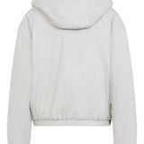 White jacket, back view