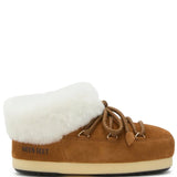 Brown mules, front view