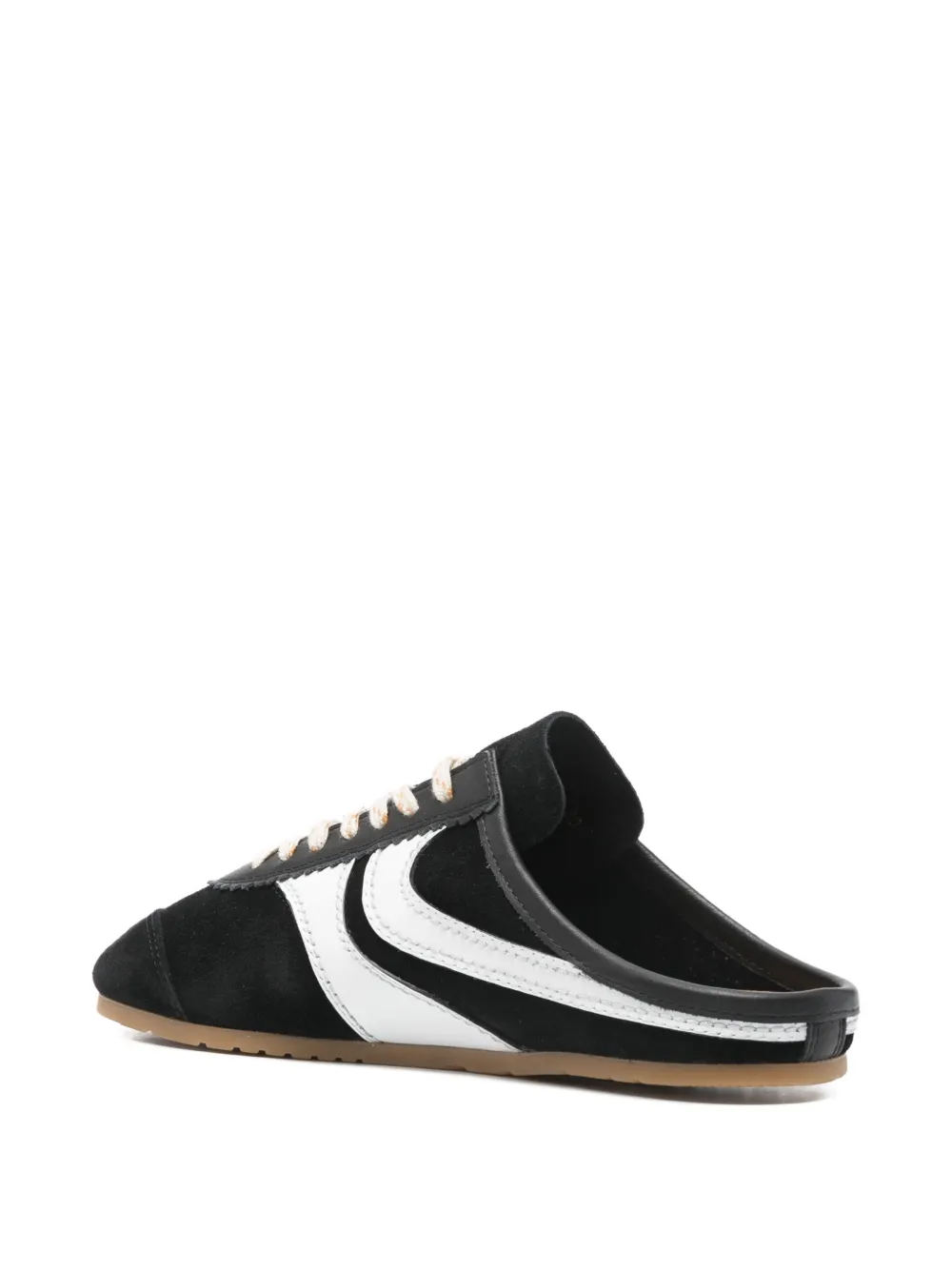 Black loafers-mules, side view