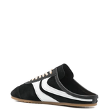 Black loafers-mules, side view