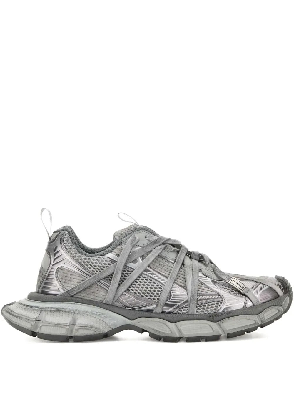 Grey sneakers, front view