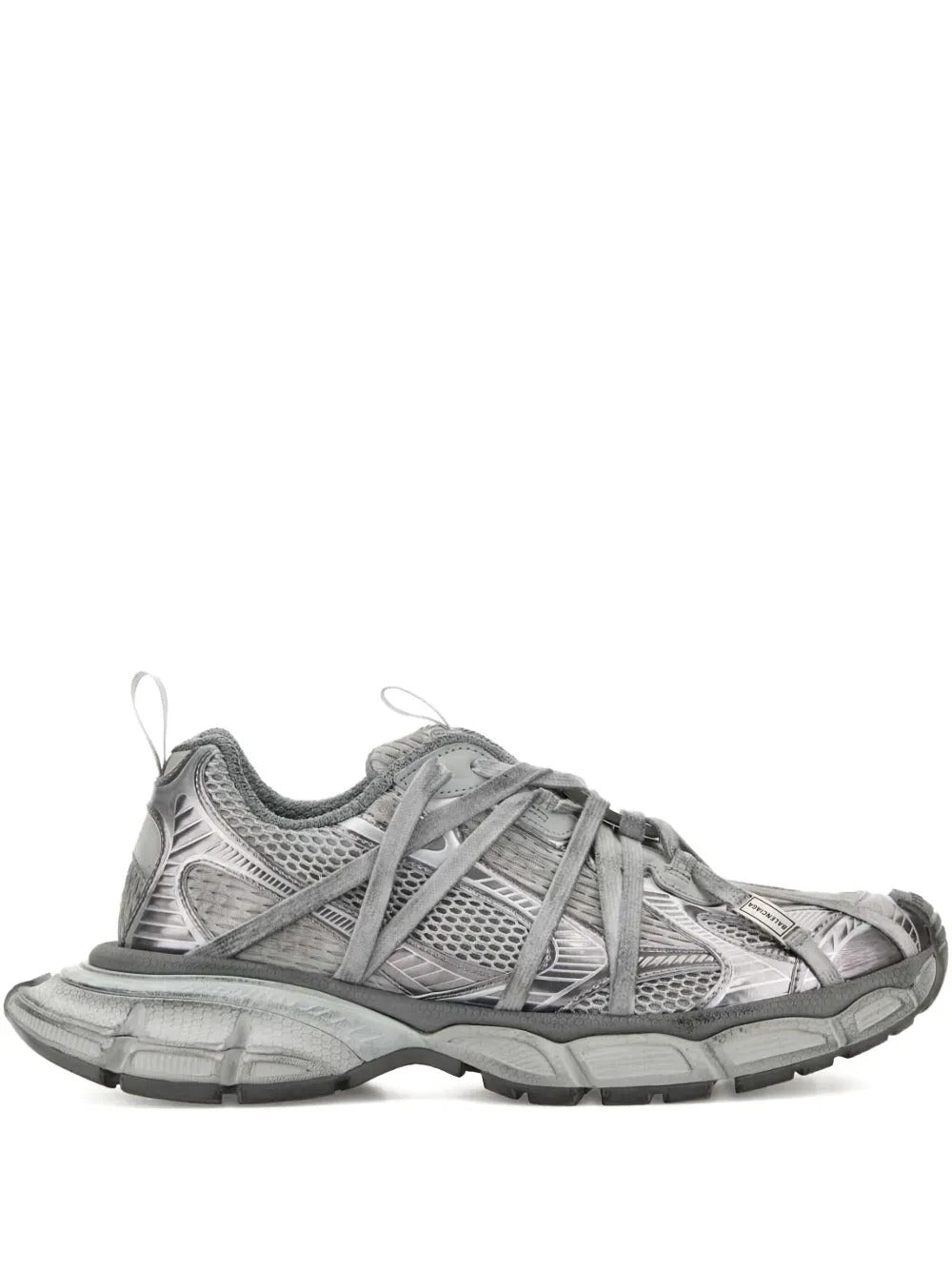 Grey sneakers, front view