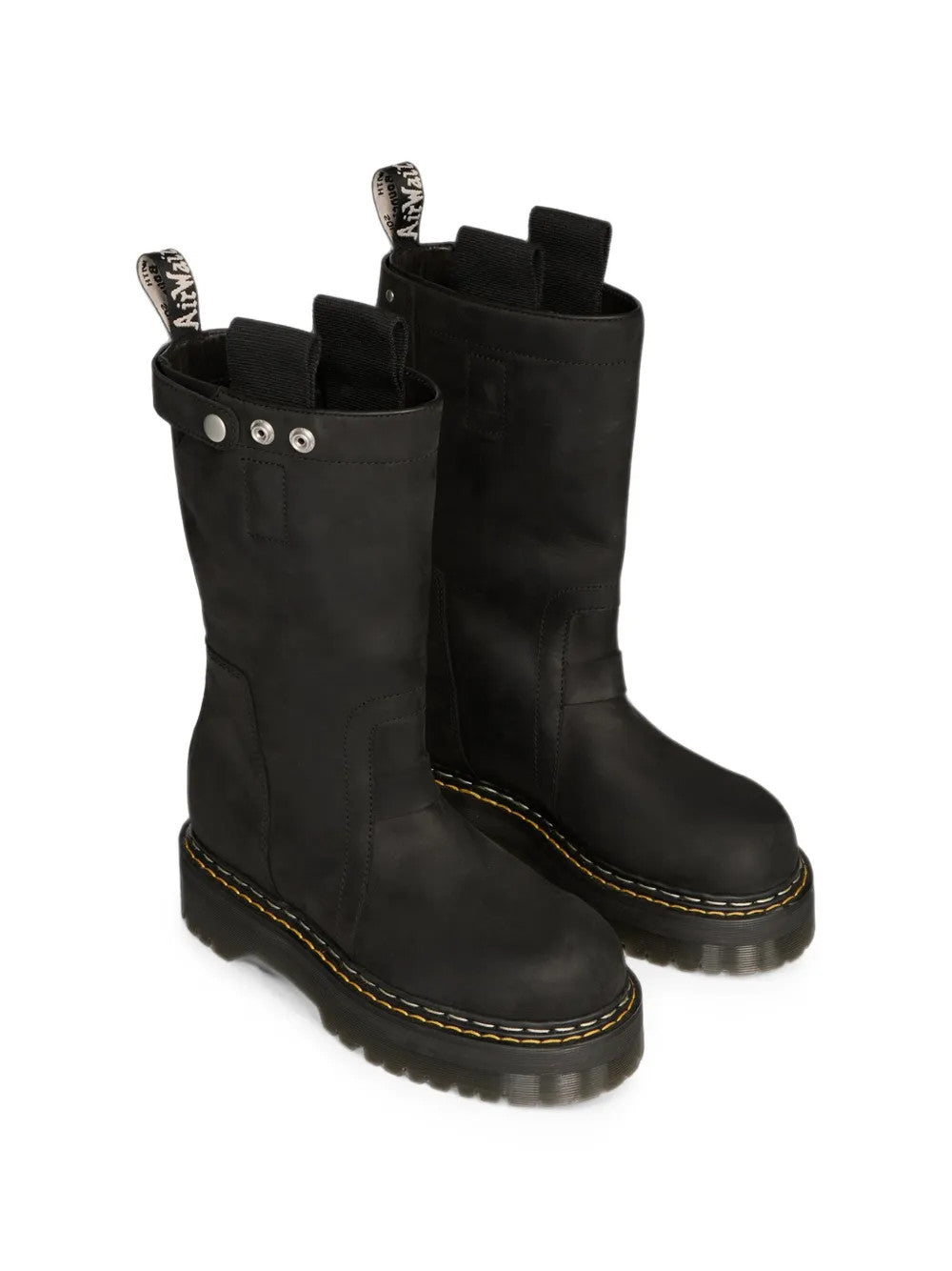 Black boots, front view