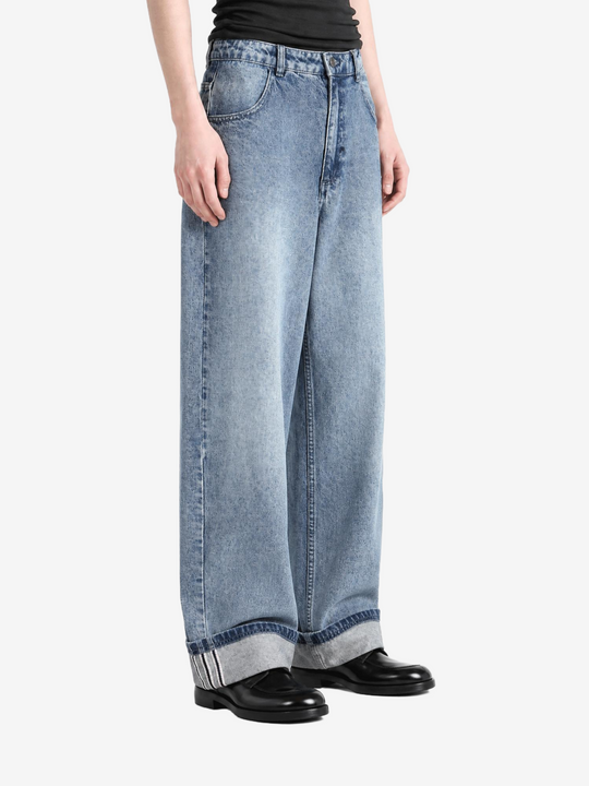 Blue pants, front view
