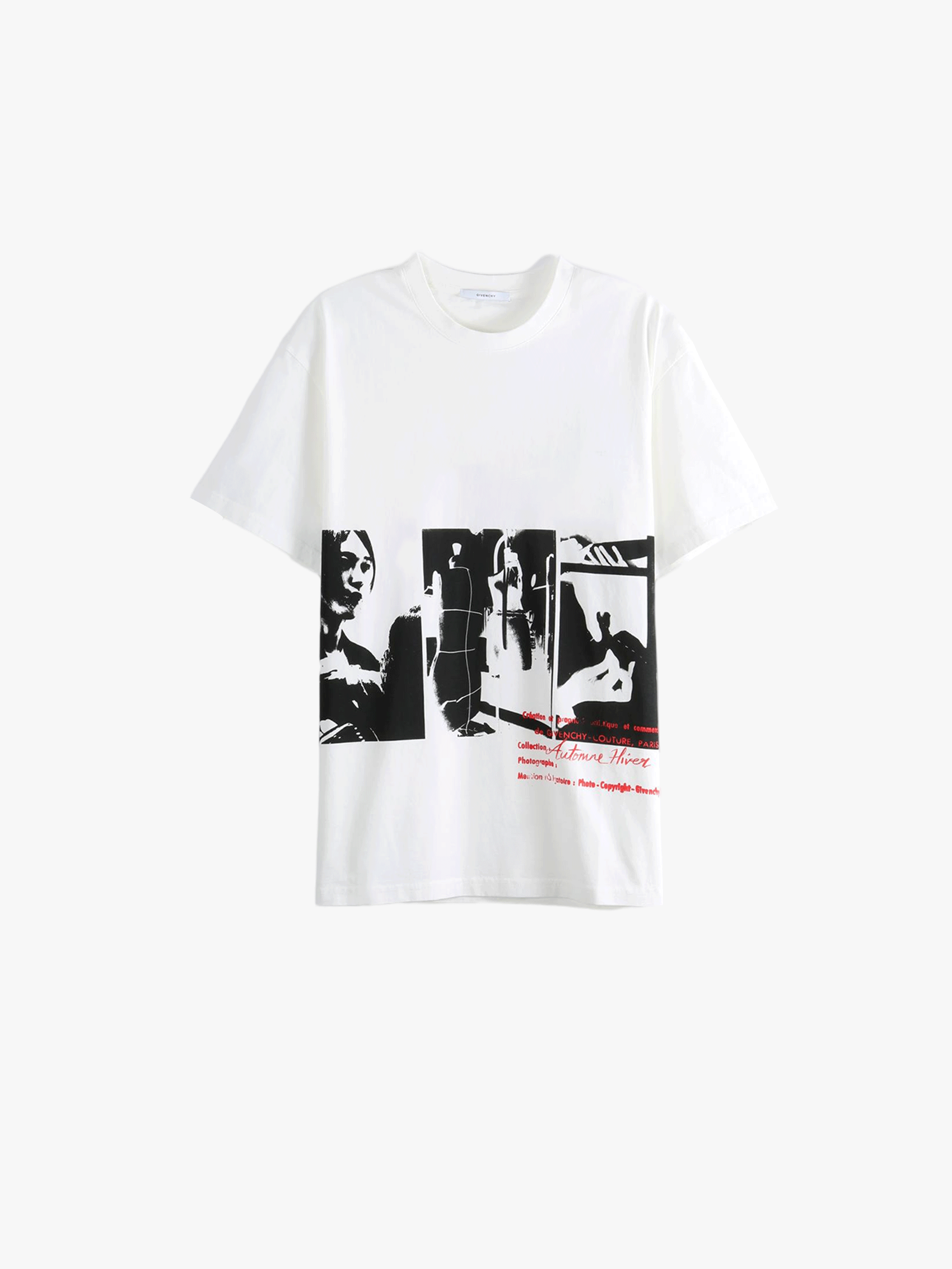White t-shirt, front view