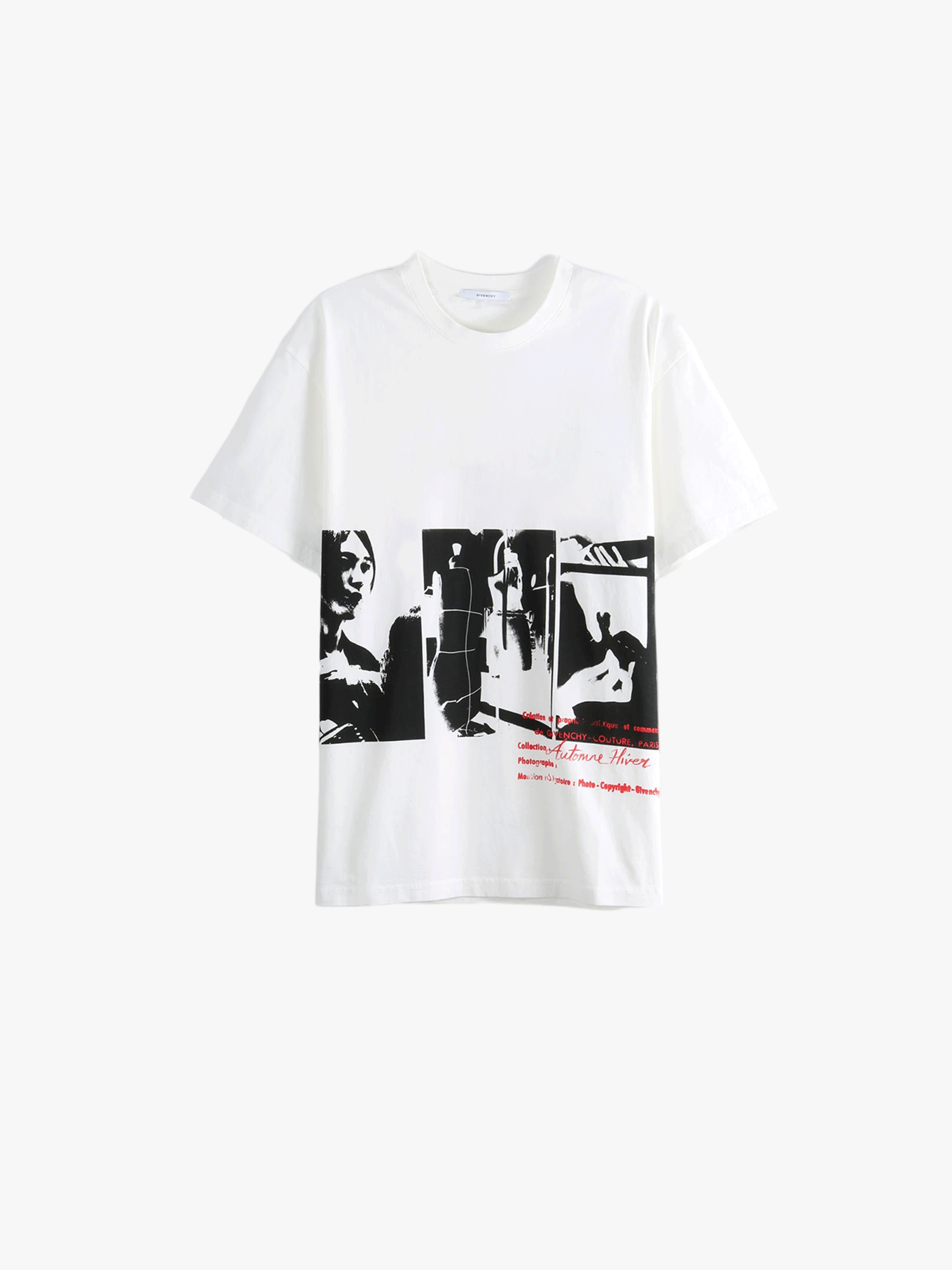 White t-shirt, front view