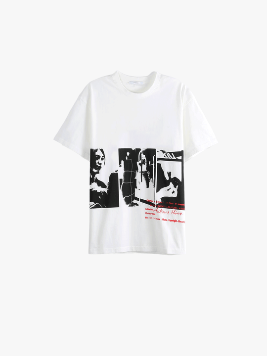 White t-shirt, front view