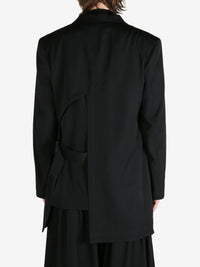 YOHJI YAMAMOTO POUR HOMME - Men Wool Gabardine Back Opening Jacket