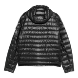 black jacket, back view