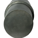 Close up of the grey vase, showing texture of the iron