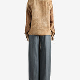 Brown top, full body view